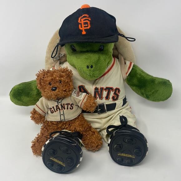 Build a Bear 1998 San Francisco Giant bear with buddy - Picture 1 of 12